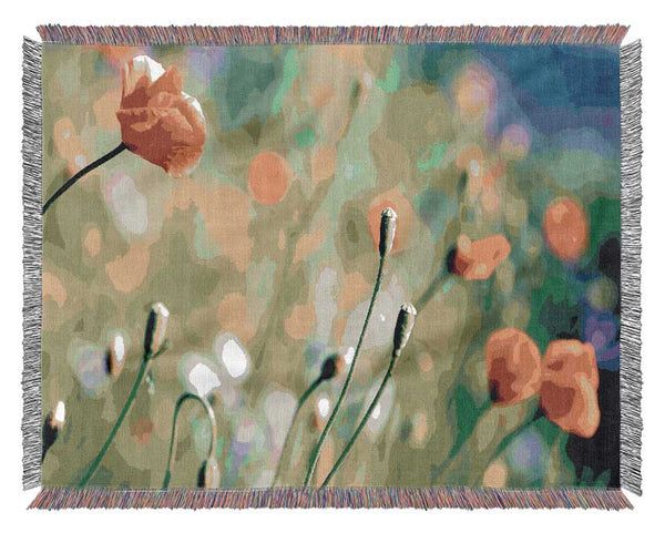 Poppy Meadow Woven Blanket