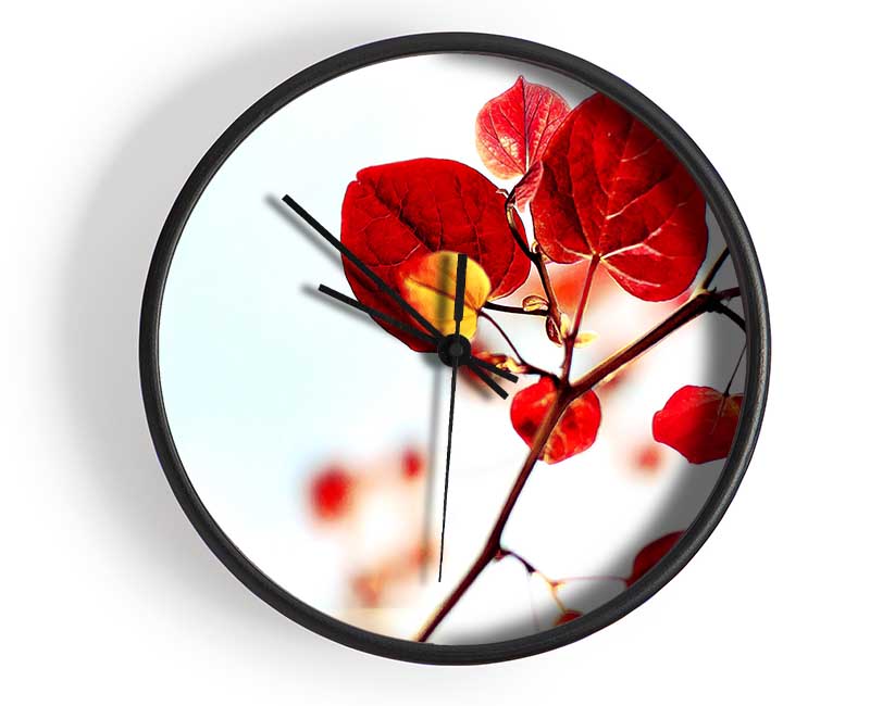 Heart Leaves Clock - Wallart-Direct UK