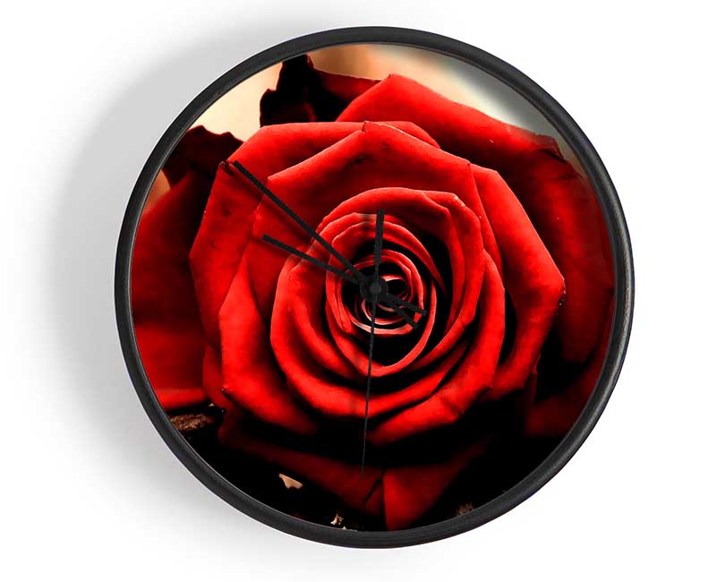 Valentines Day Rose Clock - Wallart-Direct UK