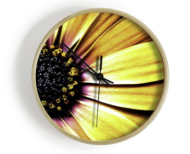 Golden Black Daisy Clock - Wallart-Direct UK