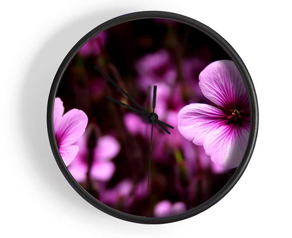 Purple Trumpets Clock - Wallart-Direct UK