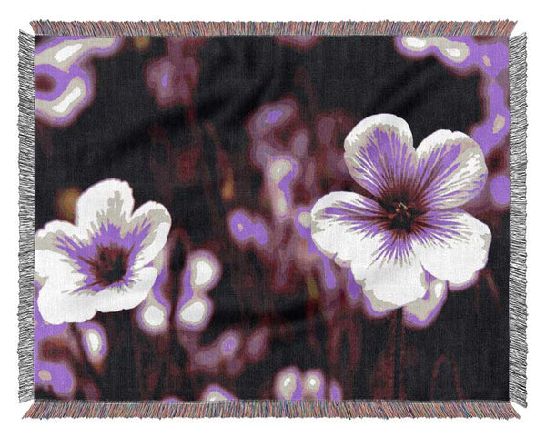 Purple Trumpets Woven Blanket