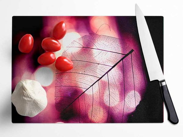 Sparkle Leaf Glass Chopping Board