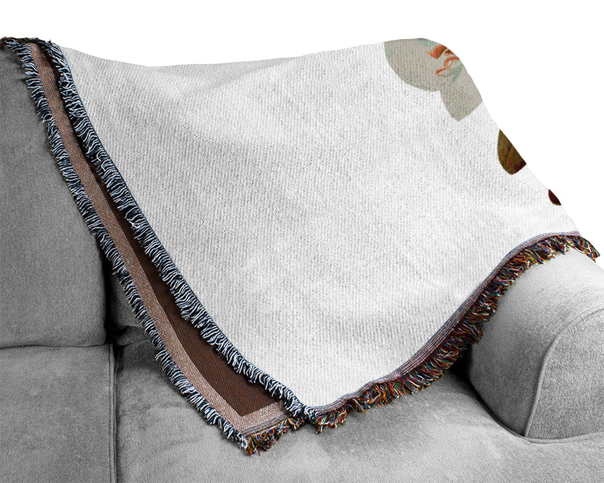 White Orchid Beauty Woven Blanket