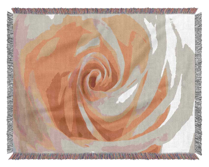 Soft Cream Yellow Rose Woven Blanket