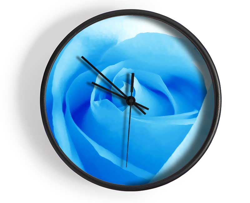 Baby Blue Rose Clock - Wallart-Direct UK