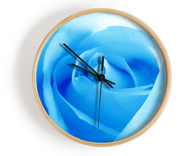 Baby Blue Rose Clock - Wallart-Direct UK