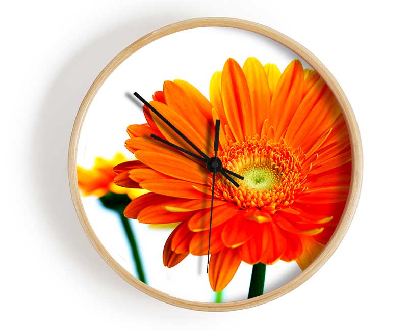 Orange Flames Clock - Wallart-Direct UK