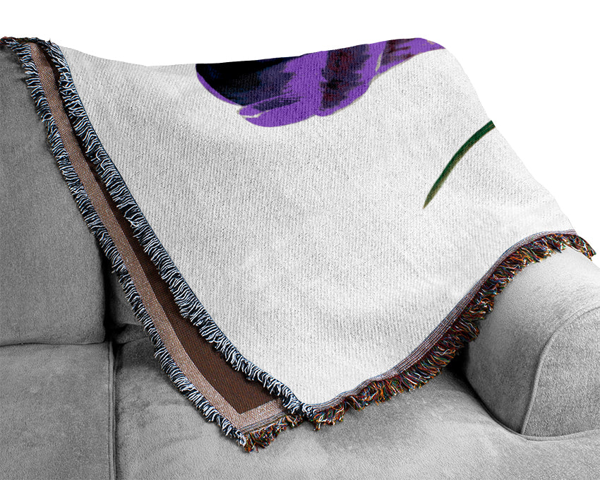 Purple In Bloom Woven Blanket