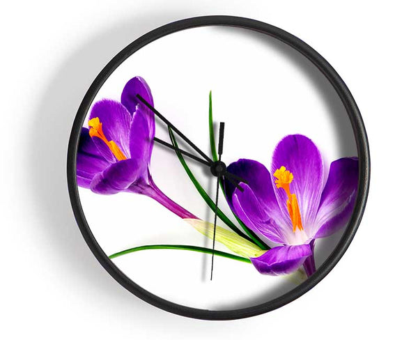 Purple In Bloom Clock - Wallart-Direct UK