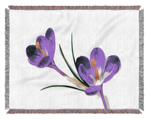 Purple In Bloom Woven Blanket