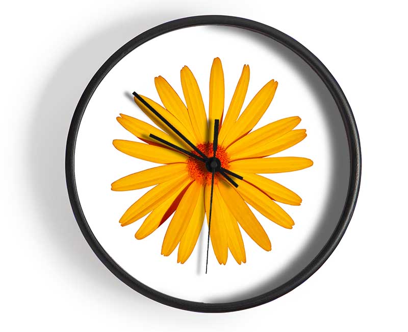 Yellow Daisy Face Clock - Wallart-Direct UK