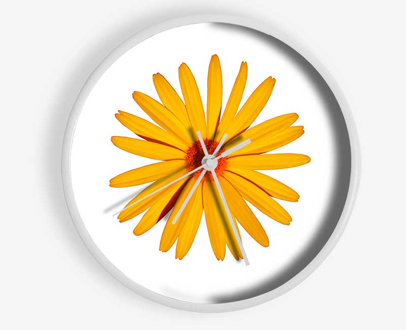 Yellow Daisy Face Clock - Wallart-Direct UK