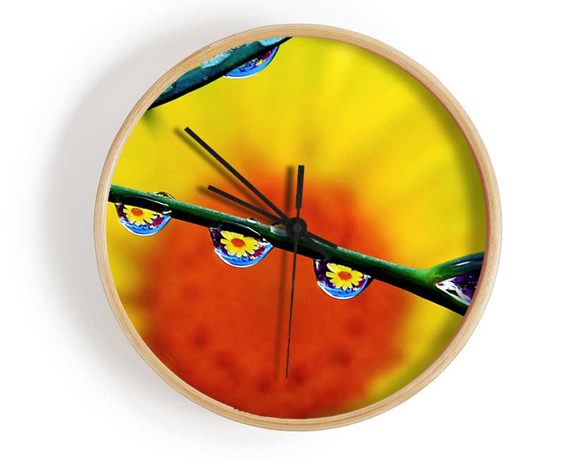 Dewdrop Reflections Clock - Wallart-Direct UK