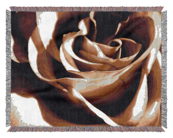 Sepia Rose Woven Blanket