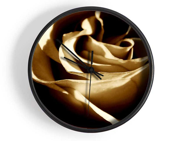 Sepia Rose Clock - Wallart-Direct UK