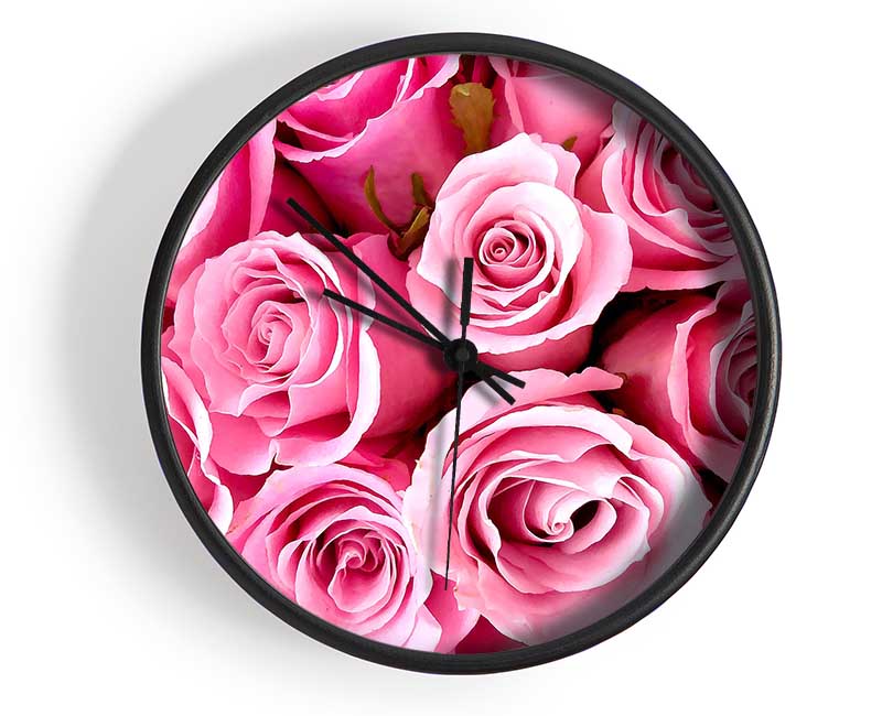 Special Pink Roses Clock - Wallart-Direct UK