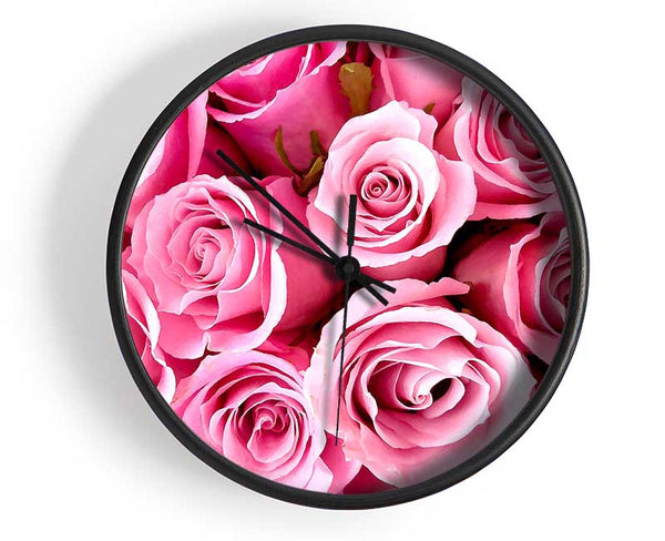 Special Pink Roses Clock - Wallart-Direct UK