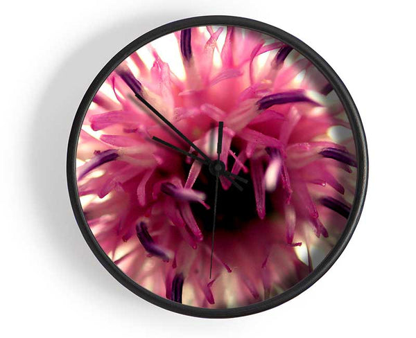 Pink Flower Head Explosion Clock - Wallart-Direct UK