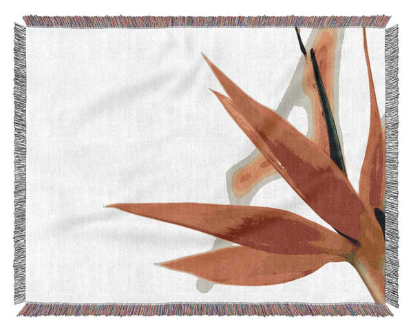 Orange Bird Of Paradise Woven Blanket