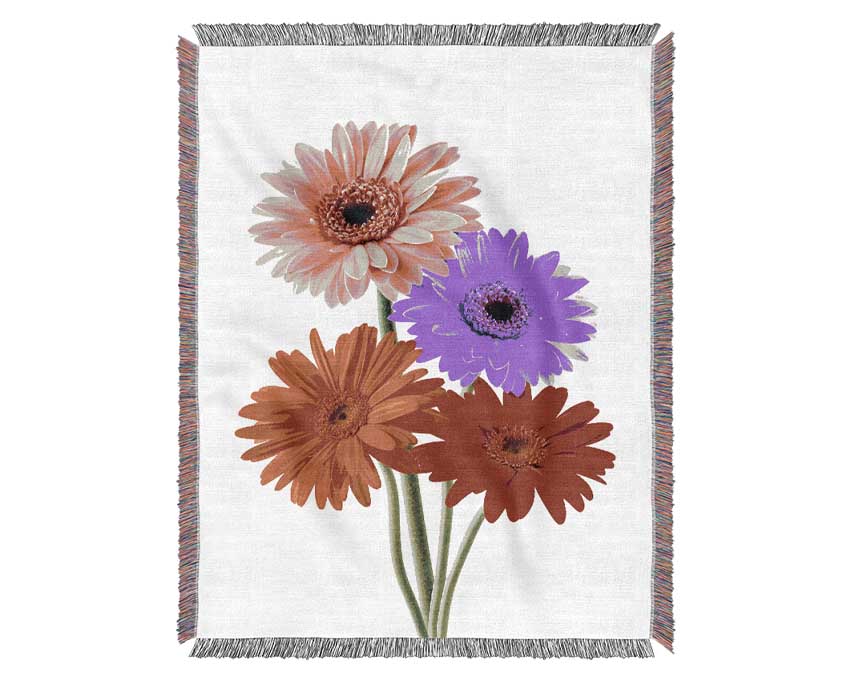 Gerbera Colours Woven Blanket