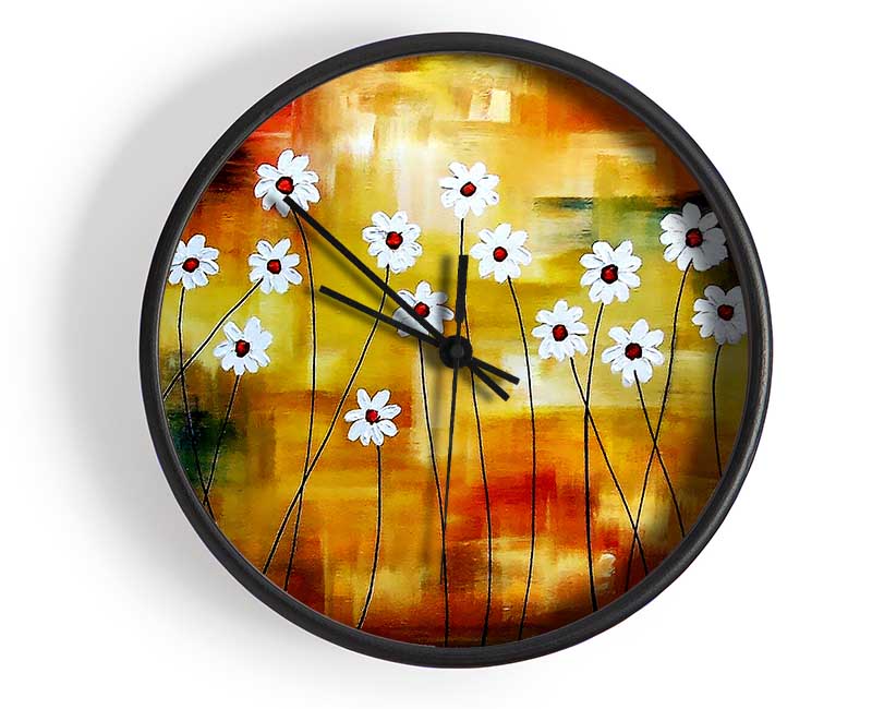 Daisy Whites Clock - Wallart-Direct UK