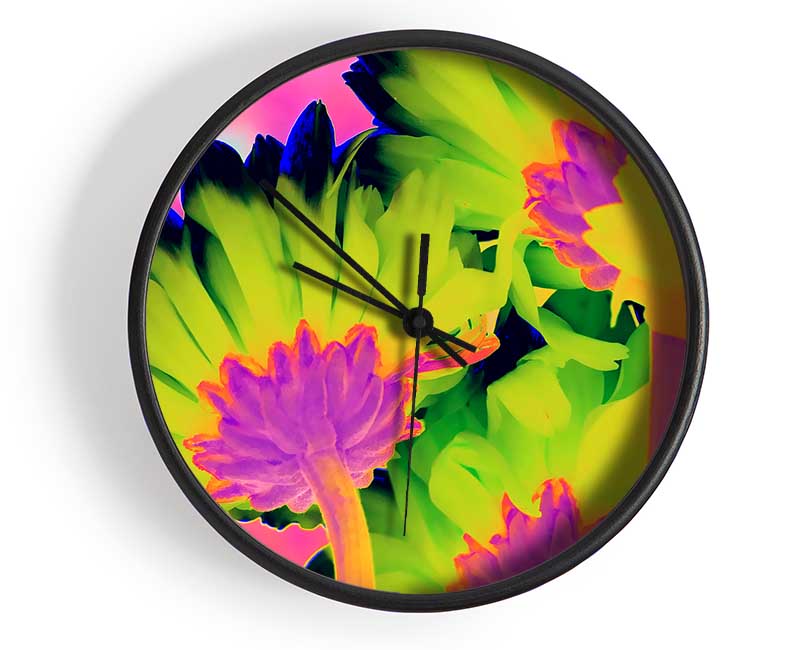 Psychedelic Petals Clock - Wallart-Direct UK