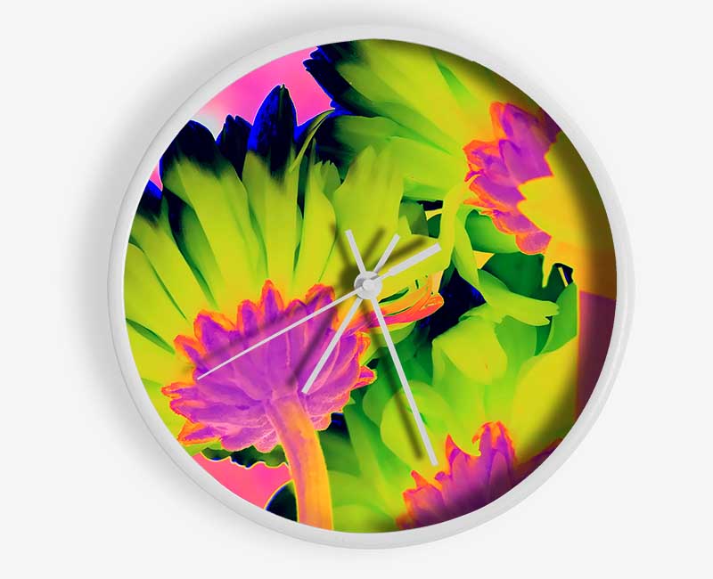 Psychedelic Petals Clock - Wallart-Direct UK