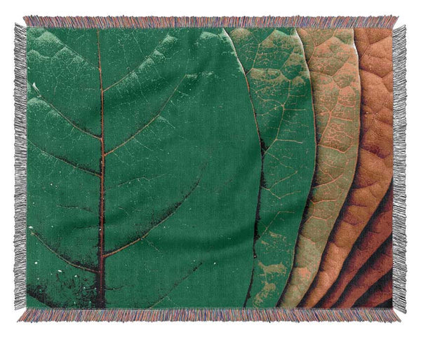 Colour Of Leaves Woven Blanket