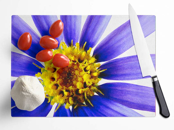 Purple Petal Beauty Glass Chopping Board