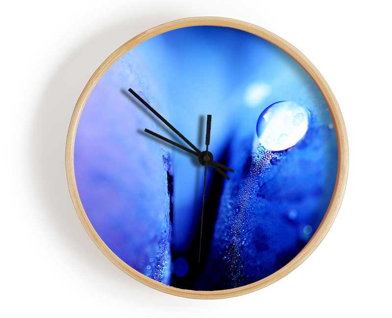 Blue Petal Water Droplet Clock - Wallart-Direct UK