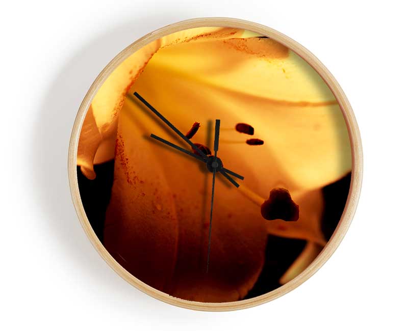 Cocoa Sun Blaze Clock - Wallart-Direct UK