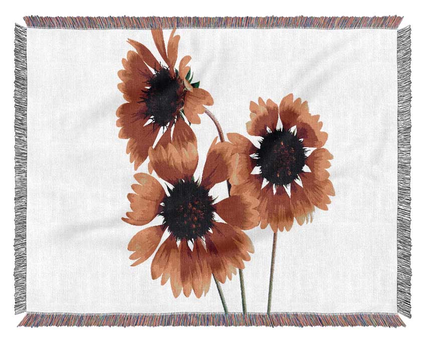 Sun Flower Trio Woven Blanket