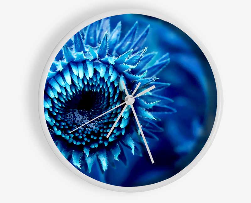 Blue Sunflower Clock - Wallart-Direct UK