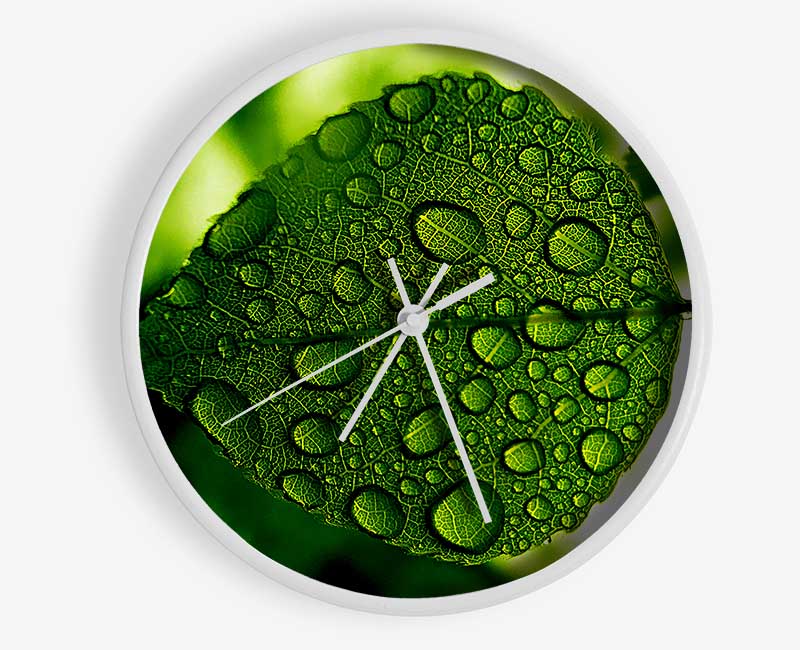 Morning Dew Leaf Clock - Wallart-Direct UK