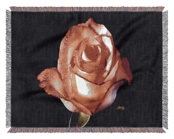 Pink Passion Rose Woven Blanket