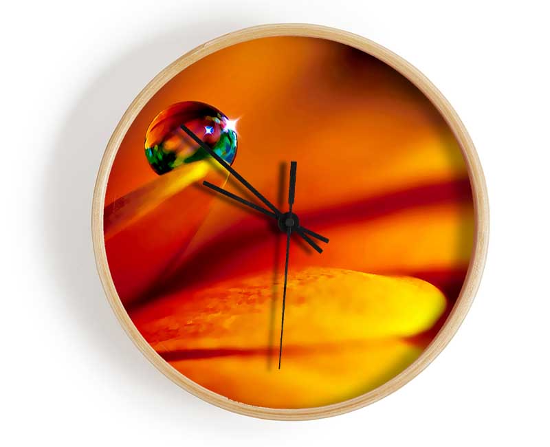 Fire Petal Reflection Clock - Wallart-Direct UK