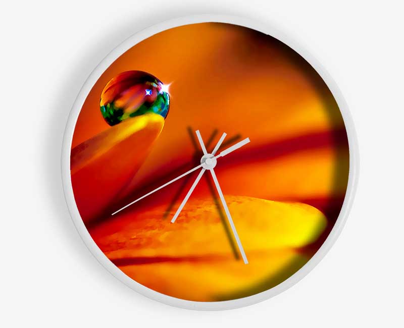 Fire Petal Reflection Clock - Wallart-Direct UK