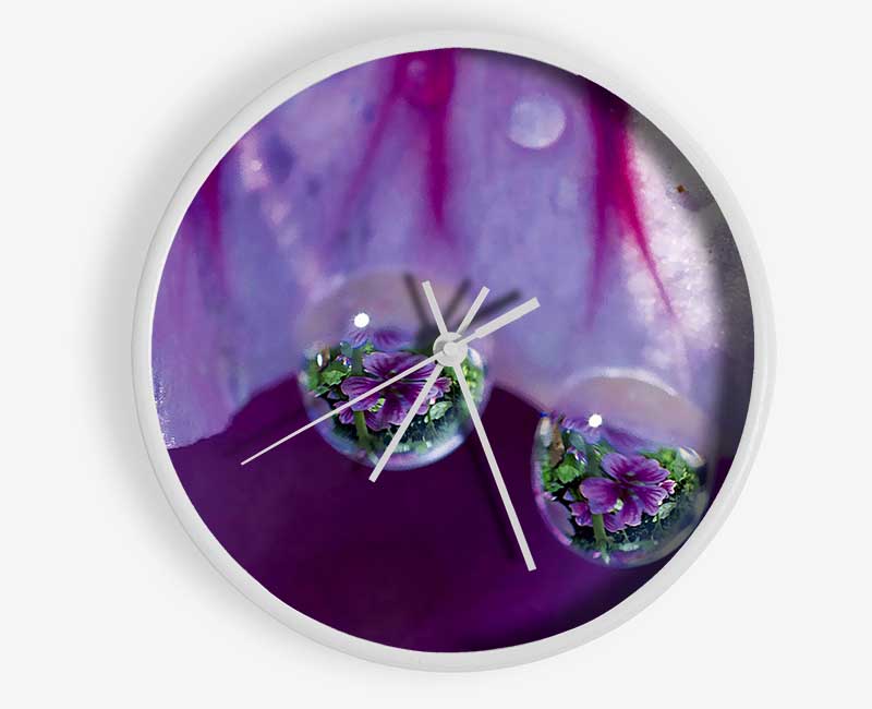 Reflections Of A Water Droplet Clock - Wallart-Direct UK