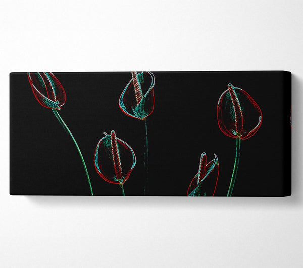 Abstract Neon Night Flowers