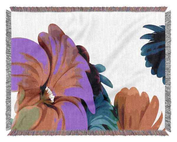 Colourful Vibrant Petals Woven Blanket