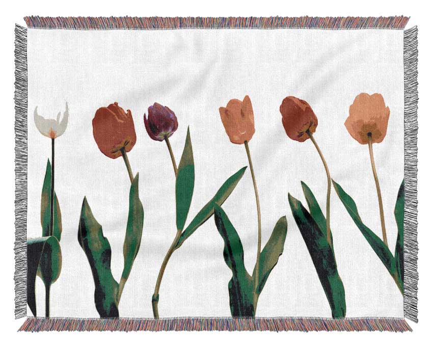 Colours Of Tulips Woven Blanket