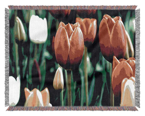 Tulips In Bloom Woven Blanket