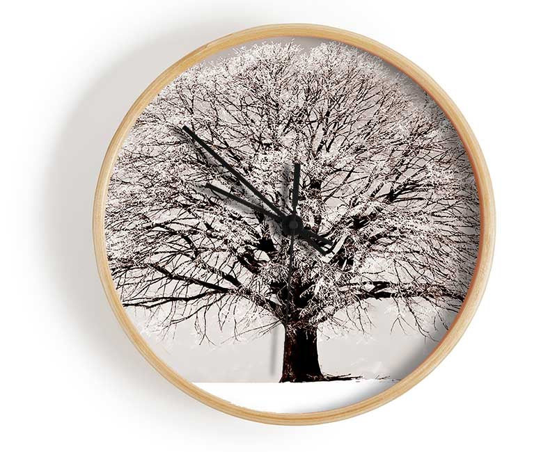 Lonely Winter Tree Clock - Wallart-Direct UK