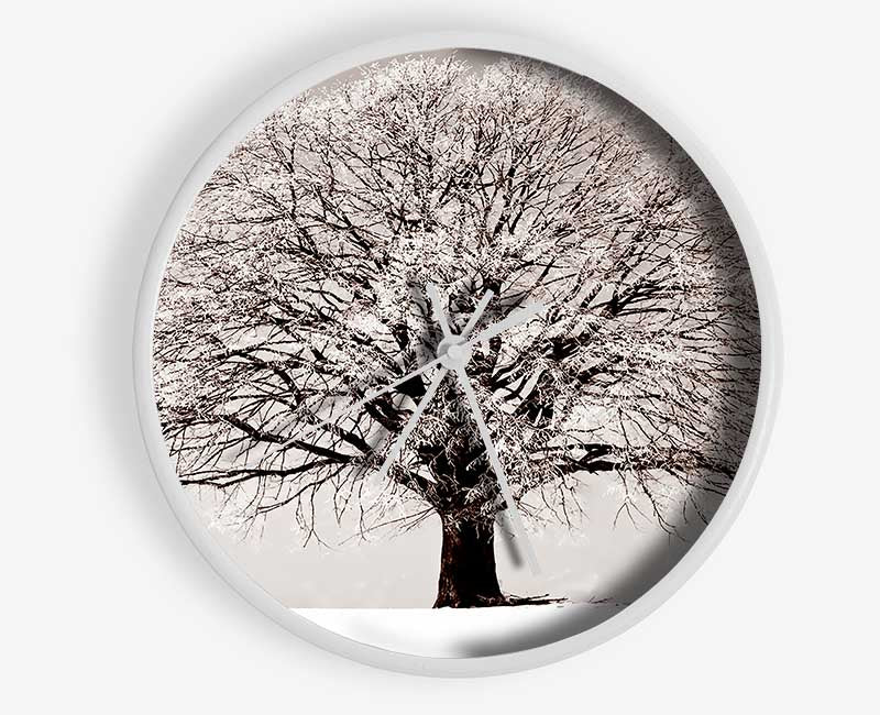 Lonely Winter Tree Clock - Wallart-Direct UK