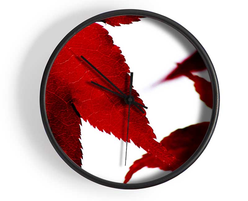 Leaves Clock - Wallart-Direct UK