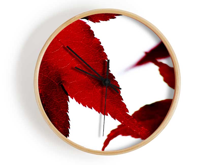 Leaves Clock - Wallart-Direct UK