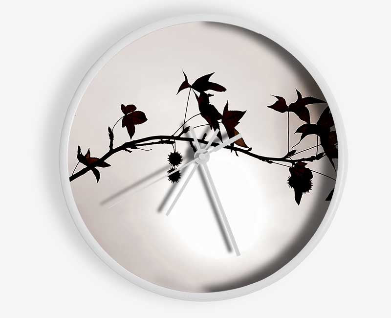 Cocoa Leaves n Berries In Sunlight Clock - Wallart-Direct UK