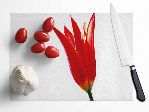 Single Fire Tulip Glass Chopping Board