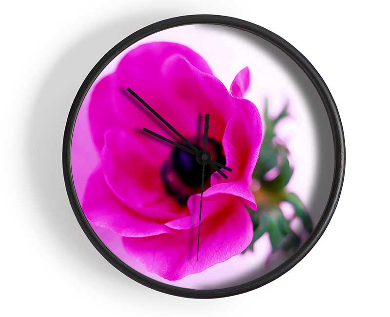 Pink Poppy Centre Clock - Wallart-Direct UK